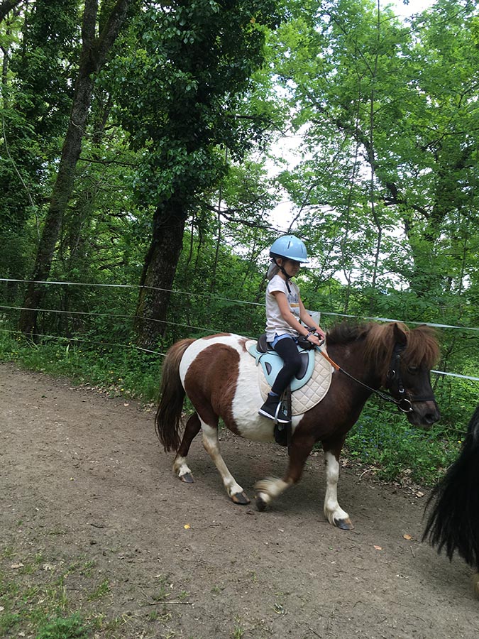 Activité découverte poney - Centre equestre de Najac - Jardin du ptit cheval